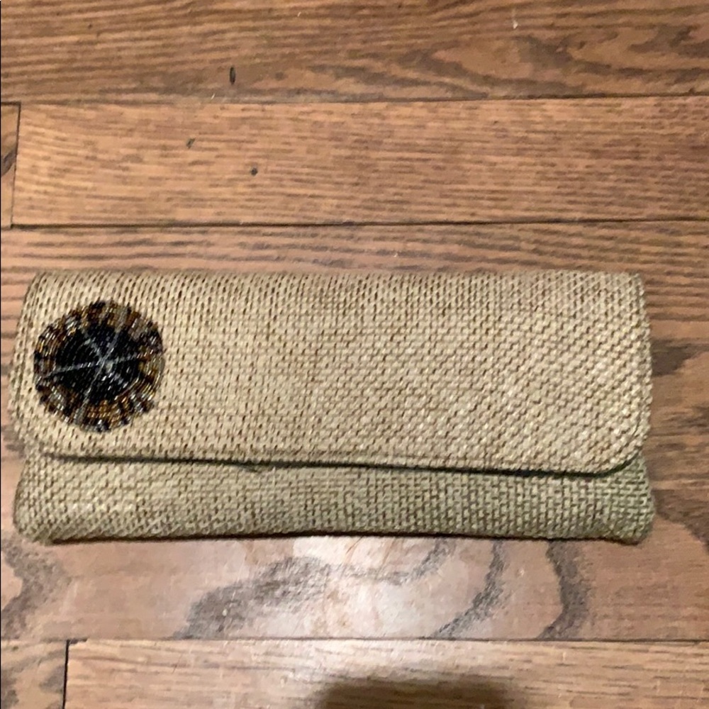 Woven Tan Envelope Clutch for Beach Wedding/Fun!